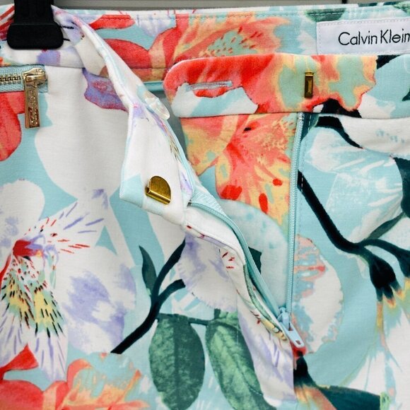 Calvin Klein Floral Print Suit Ankle Pants Womens Sz 14 - Picture 4 of 9